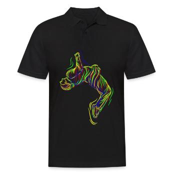 Parkour Backflip - Polo Homme - noir - Devant - Kai (181cm)