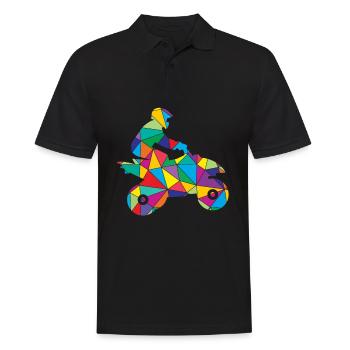 Quad Polygon Quadfahrer Offroad - Männer Poloshirt - Schwarz - Vorne - Kai (181cm)