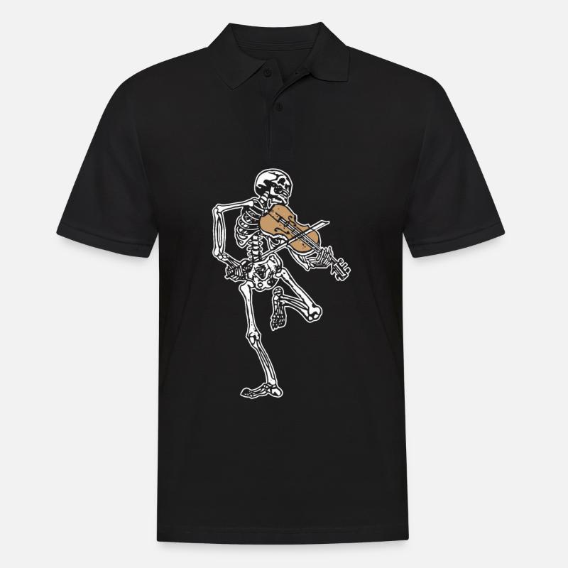 Violon squelette - Polo Homme - noir