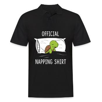 Official Napping Shirt Turtle Pajama - Männer Poloshirt - Schwarz - Vorne - Kai (181cm)