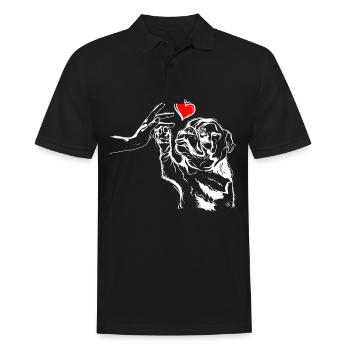 Bulldog Love Dogs High Five - Polo Homme - noir - Devant - Kai (181cm)