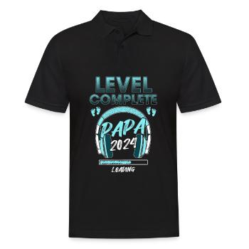 Level Complete PAPA 2024 Loading - Men's Polo Shirt - black - Front - Kai (181cm)