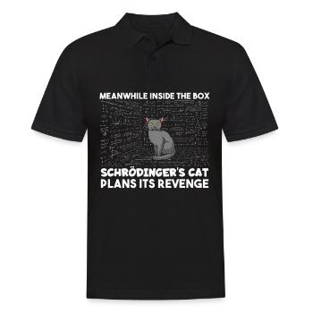 Inside the box Schrödingers cat plans its revenge - Männer Poloshirt - Schwarz - Vorne - Kai (181cm)