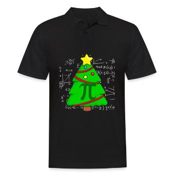Pi Math Arbre de Noël Mathématicien Mathématiques - Polo Homme - noir - Devant - Kai (181cm)