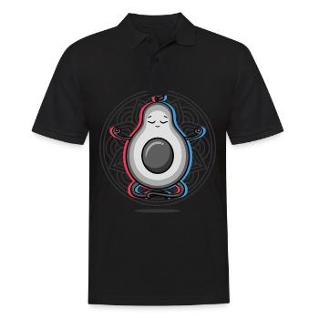 Namaste Fruit Mandala Lotus Méditation Avocat - Polo Homme - noir - Devant - Kai (181cm)