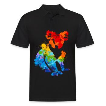 Koala Splash Art Tierliebhaber - Männer Poloshirt - Schwarz - Vorne - Kai (181cm)