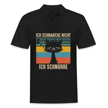 Ich Schnarche Nicht Ich Schnurre - Männer Poloshirt - Schwarz - Vorne - Kai (181cm)