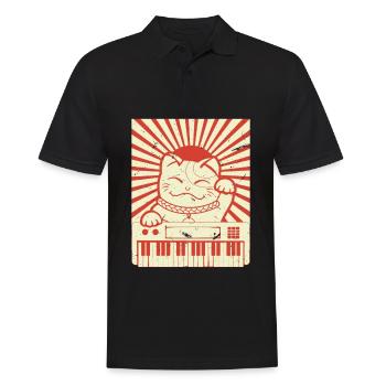 Chat modulaire Synthétiseur analogique japonais Cat - Polo Homme - noir - Devant - Kai (181cm)