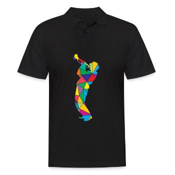 Trompette polygonale basse - Polo Homme - noir - Devant - Kai (181cm)