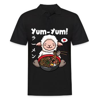 Yum Yum Japan Anime Ramen Nudel Schaf - Männer Poloshirt - Schwarz - Vorne - Kai (181cm)
