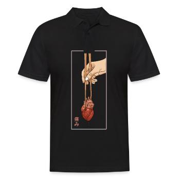 Vaporwave Japon Art Cœur Humain - Polo Homme - noir - Devant - Kai (181cm)