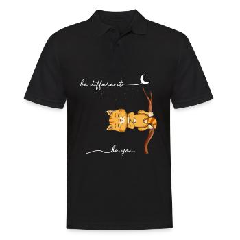 Soyez un chat différent Soyez vous Chat de sensibilisation à l’autisme - Polo Homme - noir - Devant - Kai (181cm)
