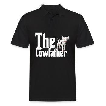 The Cowfather Farmer Farming Farm Animal Cow - Men's Polo Shirt - black - Front - Kai (181cm)