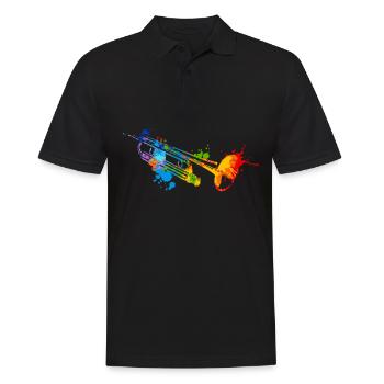 Trompette à éclabousser - Polo Homme - noir - Devant - Kai (181cm)