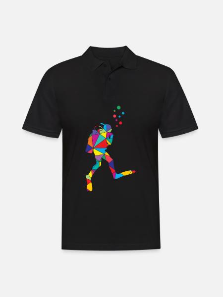 Diver Polygon Instructor - Men's Polo Shirt - black