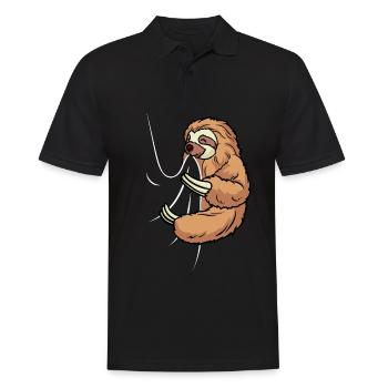 Le paresseux affamé mord dans la chemise - Polo Homme - noir - Devant - Kai (181cm)