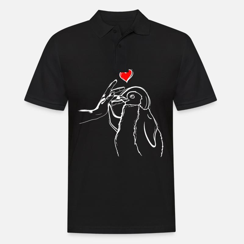 Pinguin Liebe Pinguin High Five - Männer Poloshirt - Schwarz