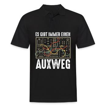 Es Gibt Immer Einen Auxweg Tontechnik Tontechniker - Männer Poloshirt - Schwarz - Vorne - Kai (181cm)