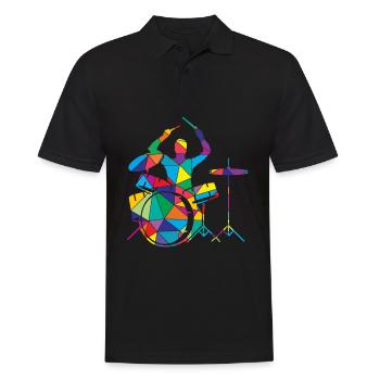 Tambour polygonal musical bas - Polo Homme - noir - Devant - Kai (181cm)