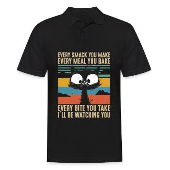 Every Smack Every Meal Every Bite I'll Be Watching - Men's Polo Shirt - black - Front - Kai (181cm)