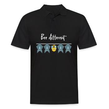 Bee Different Autism Hanging Bee With Bat Bee - Männer Poloshirt - Schwarz - Vorne - Kai (181cm)