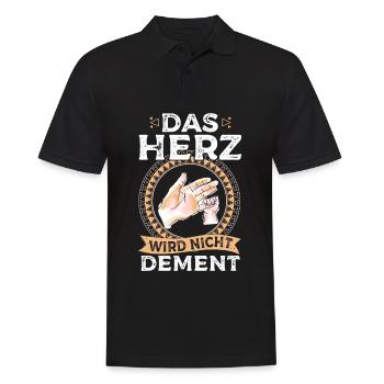 Das Herz Wird Nicht Dement Pflege Altenpflege - Männer Poloshirt - Schwarz - Vorne - Kai (181cm)