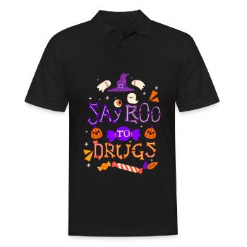 Say Boo To Drugs Sag nein zur Abhängigkeit - Men's Polo Shirt - black - Front - Kai (181cm)