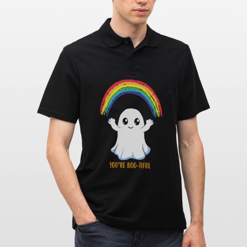 Vous êtes Bootiful Ghost Rainbow Ghost Polo Homme