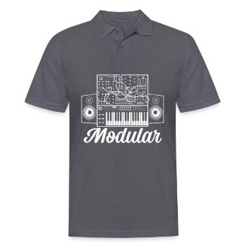 Modular Electronic Musical Synthesizer - Männer Poloshirt - Anthrazit - Vorne - Nico (186cm)