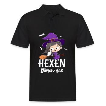 Hexen Dürfen Das - Männer Poloshirt - Schwarz - Vorne - Kai (181cm)
