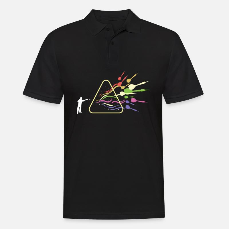 Dart Prisma Regenbogen Licht Lustig Physik - Männer Poloshirt - Schwarz