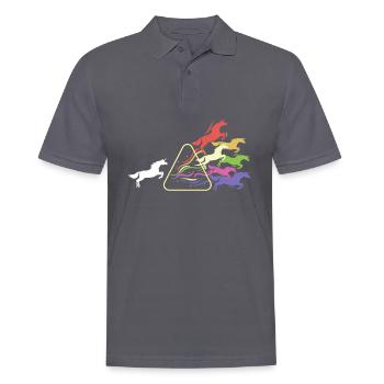 Prisma Einhorn Licht Dreieckes Lichtspektrum - Männer Poloshirt - Anthrazit - Vorne - Nico (186cm)
