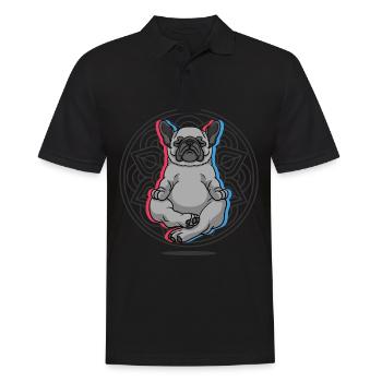 Yoga Carlin Chien Chiens Yoga - Polo Homme - noir - Devant - Kai (181cm)