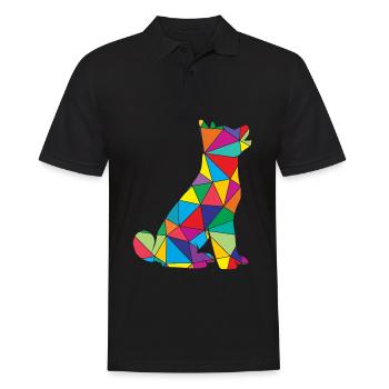 Hund Polygon Dog Hündchen Hunde - Männer Poloshirt - Schwarz - Vorne - Kai (181cm)