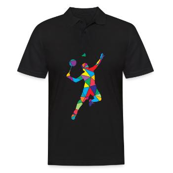 Volant Polygone Badminton - Polo Homme - noir - Devant - Kai (181cm)