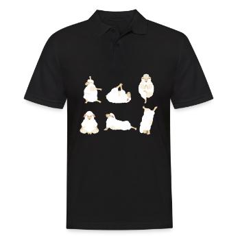 Yoga Moutons Méditation Moutons faisant des exercices de yoga - Polo Homme - noir - Devant - Kai (181cm)