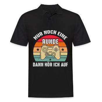 Just one more round of gaming gamer controllers - Men's Polo Shirt - black - Front - Kai (181cm)