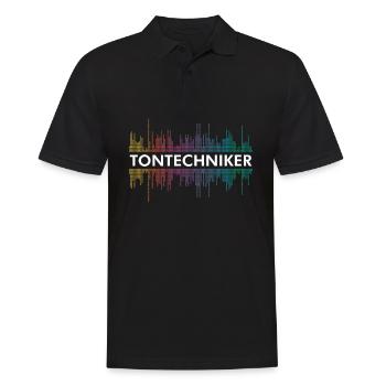 Tontechniker Toningenieur Tonmeister Audio Mixer - Männer Poloshirt - Schwarz - Vorne - Kai (181cm)