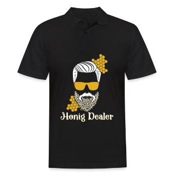 Honig Dealer - Männer Poloshirt - Schwarz - Vorne - Kai (181cm)