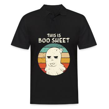 This Is Boo Sheet Ghost Trick Or Treat Halloween - Männer Poloshirt - Schwarz - Vorne - Kai (181cm)