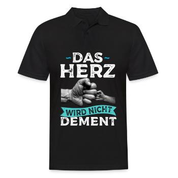 Das Herz Wird Nicht Dement Pflege Altenpflege - Männer Poloshirt - Schwarz - Vorne - Kai (181cm)