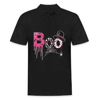 Boo Ghost Scary Trick ou Treat Halloween - Polo Homme - noir - Devant - Kai (181cm)