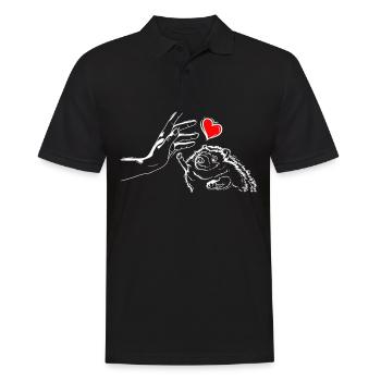 Igel Liebe Igel High Five - Männer Poloshirt - Schwarz - Vorne - Kai (181cm)