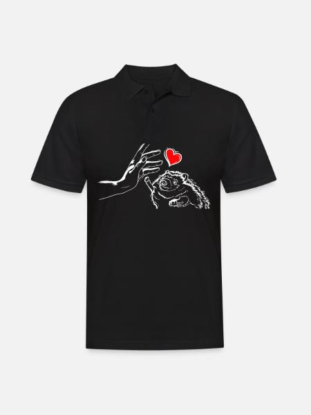 Hérisson Amour Hérisson High Five - Polo Homme - noir