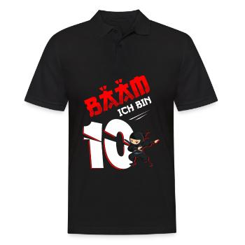 10. Geburtstag Junge 10 Jahre alt - Männer Poloshirt - Schwarz - Vorne - Kai (181cm)