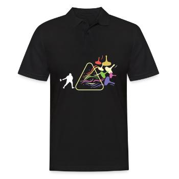 Curling Prism Rainbow Light Funny Physics - Men's Polo Shirt - black - Front - Kai (181cm)