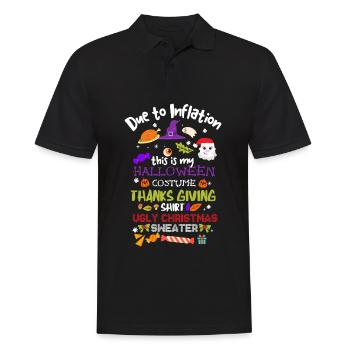 Inflation Halloween Thanksgiving Noël - Polo Homme - noir - Devant - Kai (181cm)