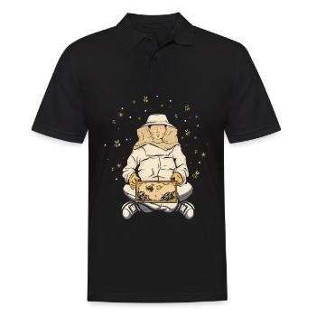 Apiculteur Yoga Apiculteur Méditation Bee Yoga - Polo Homme - noir - Devant - Kai (181cm)