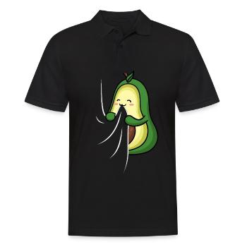 Avocado eats t-shirt Starving avocado - Men's Polo Shirt - black - Front - Kai (181cm)