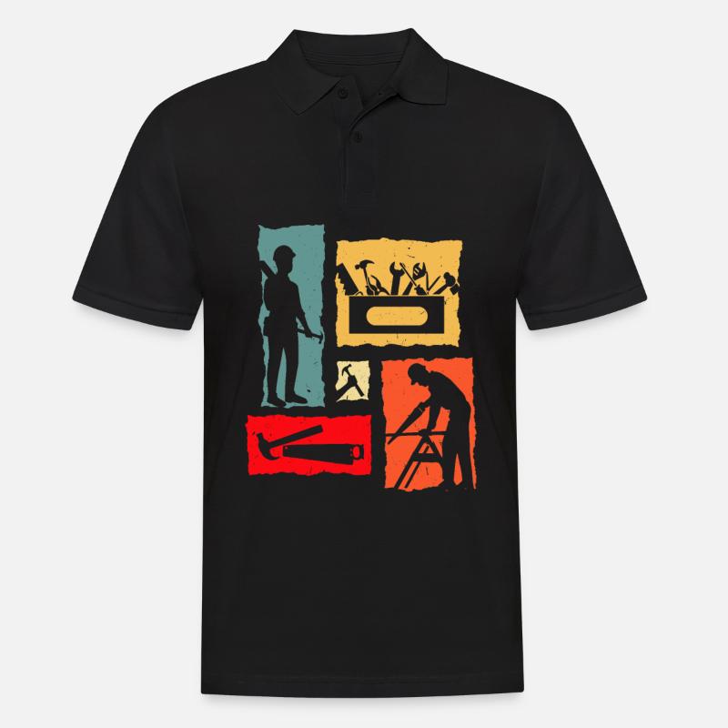 Carpenter Retro - Männer Poloshirt - Schwarz